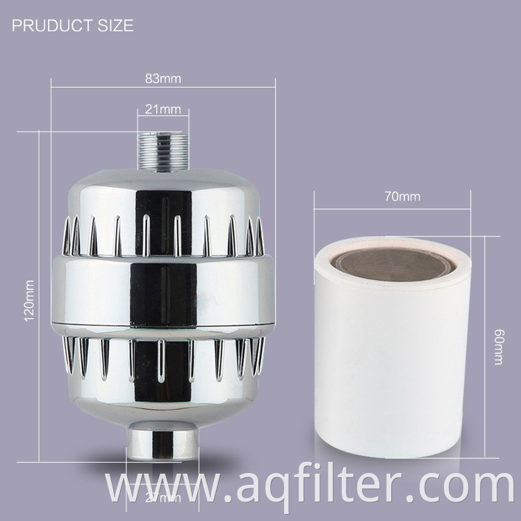 Competitive Price Bathroom Portable Head shower water purifier filter with Replaceable Cartridge